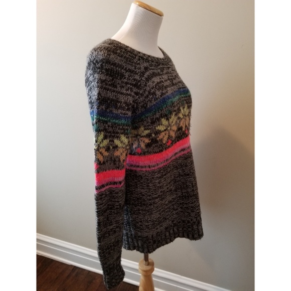 American Eagle Rainbow Snowflake Jegging Sweater M - Picture 5 of 8